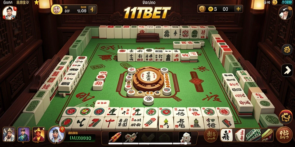 Menampilkan gameplay seru 11TBET dengan grafik menarik dan tantangan Mahjong.