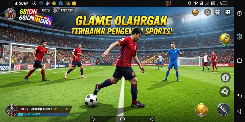 Tampilan gameplay seru pada 68IDN yang menampilkan aksi olahraga.