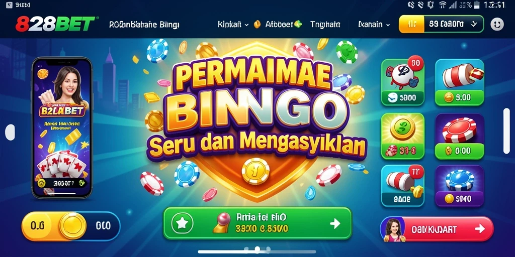 Screenshot utama 828BET menunjukkan gameplay Bingo yang menarik dan interaktif.
