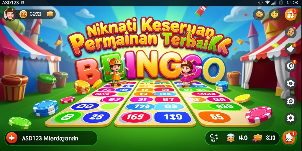 Tampilan seru gameplay Bingo di ASD123 dengan berbagai pilihan angka.