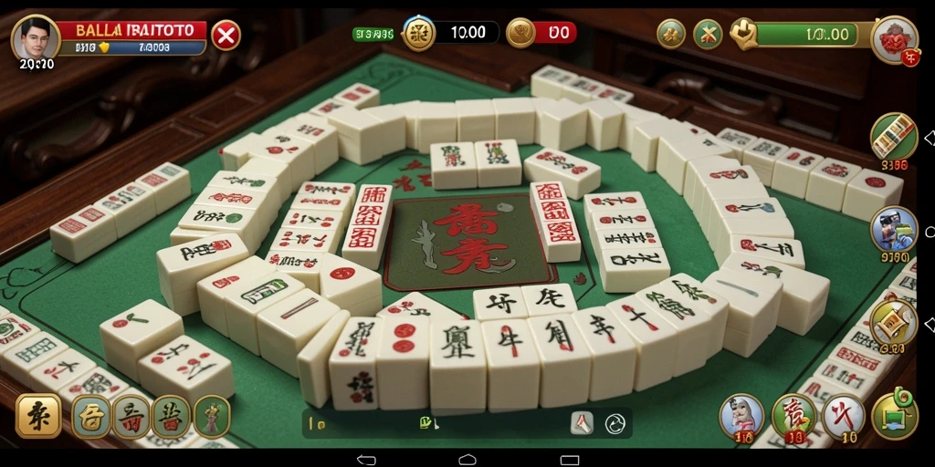 Tampilan gameplay seru dari BALAITOTO dengan nuansa Mahjong yang kental.