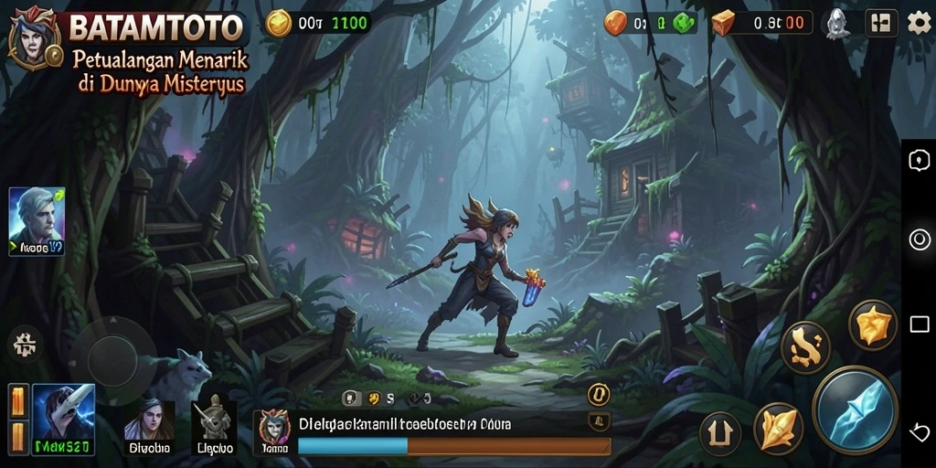 Screenshot menunjukkan aksi seru dalam petualangan di BATAMTOTO.