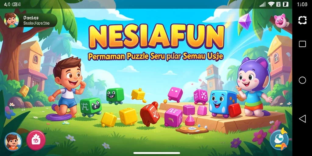 Tampilan gameplay menarik dari NESIAFUN dengan desain puzzle yang colorful.