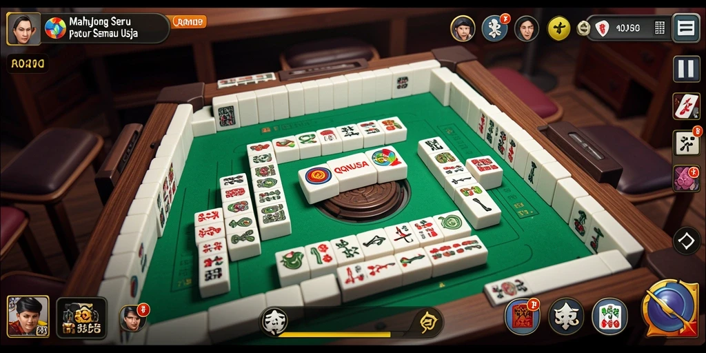Gameplay QQNUSA dengan grafis Mahjong yang menarik.