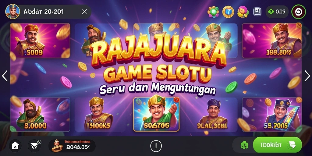 Gameplay seru RAJAJUARA dengan berbagai tema Slot.