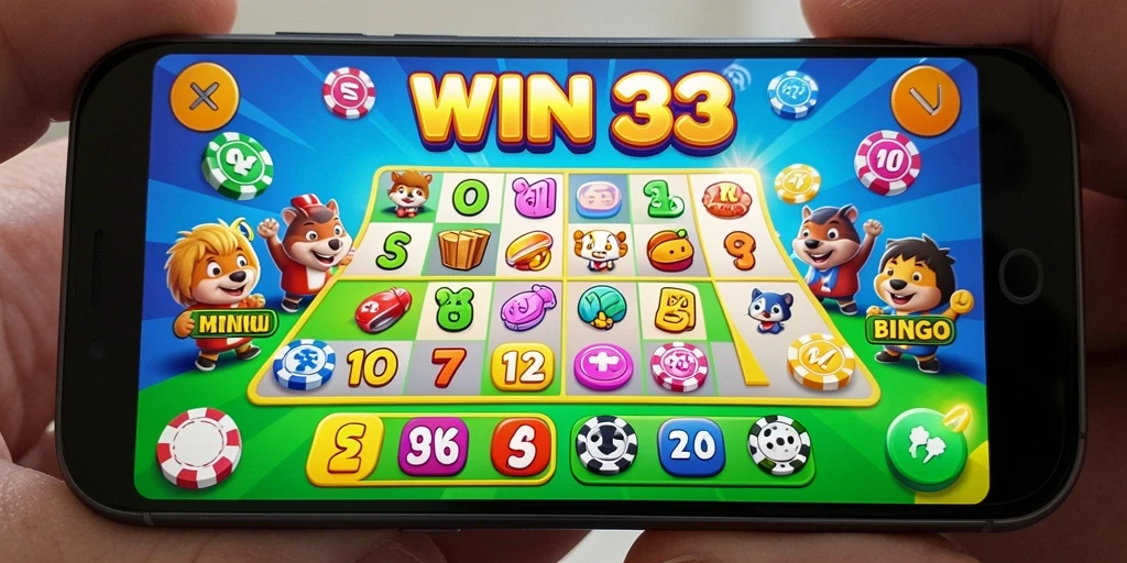 Screenshot gameplay WIN33 menampilkan momen seru saat bermain Bingo.